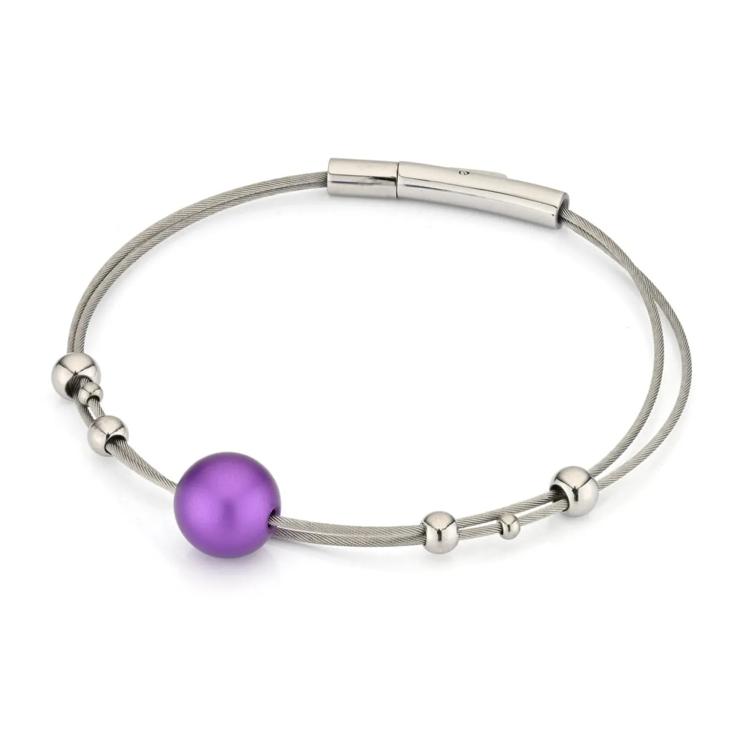 armband_bolletjes_met_paa_0.webp Armband bolletjes met paarse bol A274P