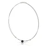 Collier kleine bolletjes en zwarte bol C274Z