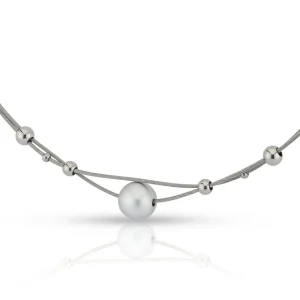 Collier kleine bolletjes en bol C274