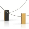 Collier twee gekleurde rechthoeken C232GZ