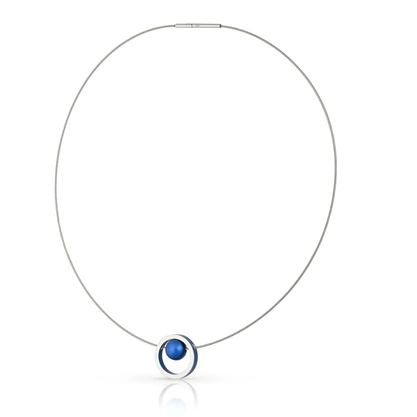 ketting_donna_blauw_ring__0.webp Ketting DONNA Blauw Ring met kogeltje | C278B