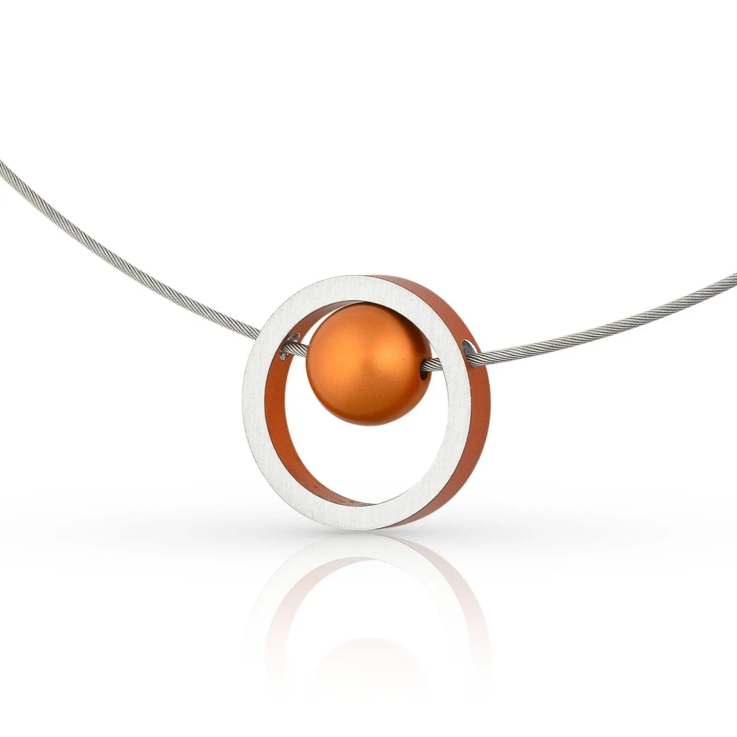 ketting_donna_oranje_ring_1.webp Ketting DONNA Oranje Ring met kogeltje | C278O