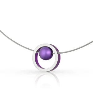 Ketting DONNA Paars Ring met kogeltje | C278P