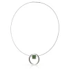 Ketting EVY Groen Ring met vierkantje | C277GR