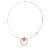 Ketting EVY Oranje Ring met vierkantje | C277O