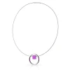 Ketting EVY Paars Ring met vierkantje | C277P