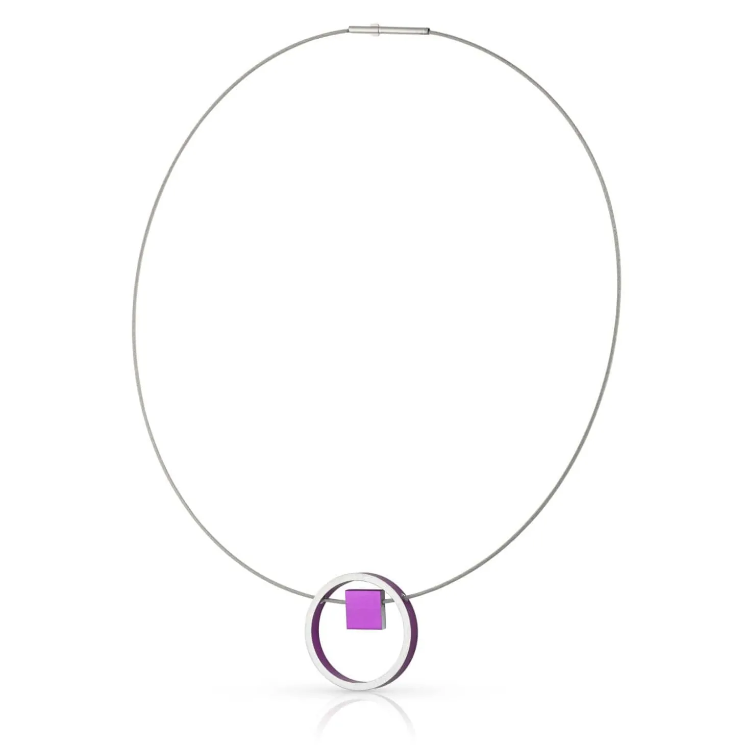 ketting_evy_paars_ring_me_0.webp Ketting EVY Paars Ring met vierkantje | C277P