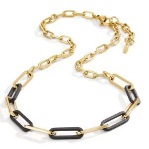 Ketting Soho Gold gemaakt van roestvrij staal met carbon 42-45 cm verstelbaar
