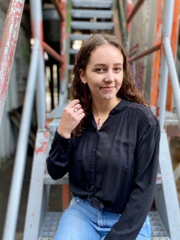 Oorbellen SUUS Lang Paars | O38P