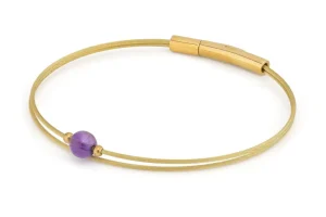Thinking of You Amethist edelsteen armband goudkleur