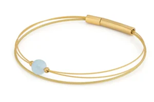 Thinking of You edelsteen armband Aquamarijn goudkleur
