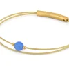 Thinking of You edelsteen armband blauwe Agaat goudkleur